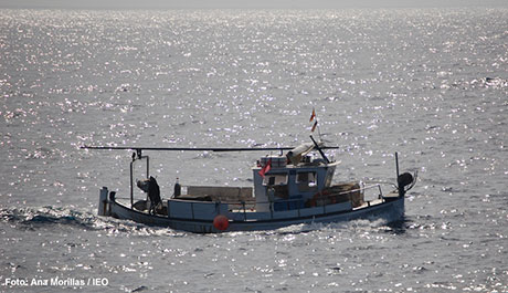 Pequeña embarcación faenando en aguas de Baleares