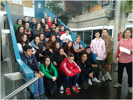 Alumons del IES Monelos de A Coruña visitan el Centro Oceanográfico de A Coruña del IEO