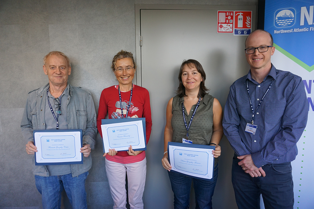 Tres investigadores del Instituto Español de Oceanografía, premiados por NAFO