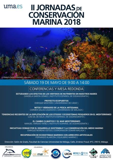 Cartel anunciador de las II Jornadas de Conservación Marina