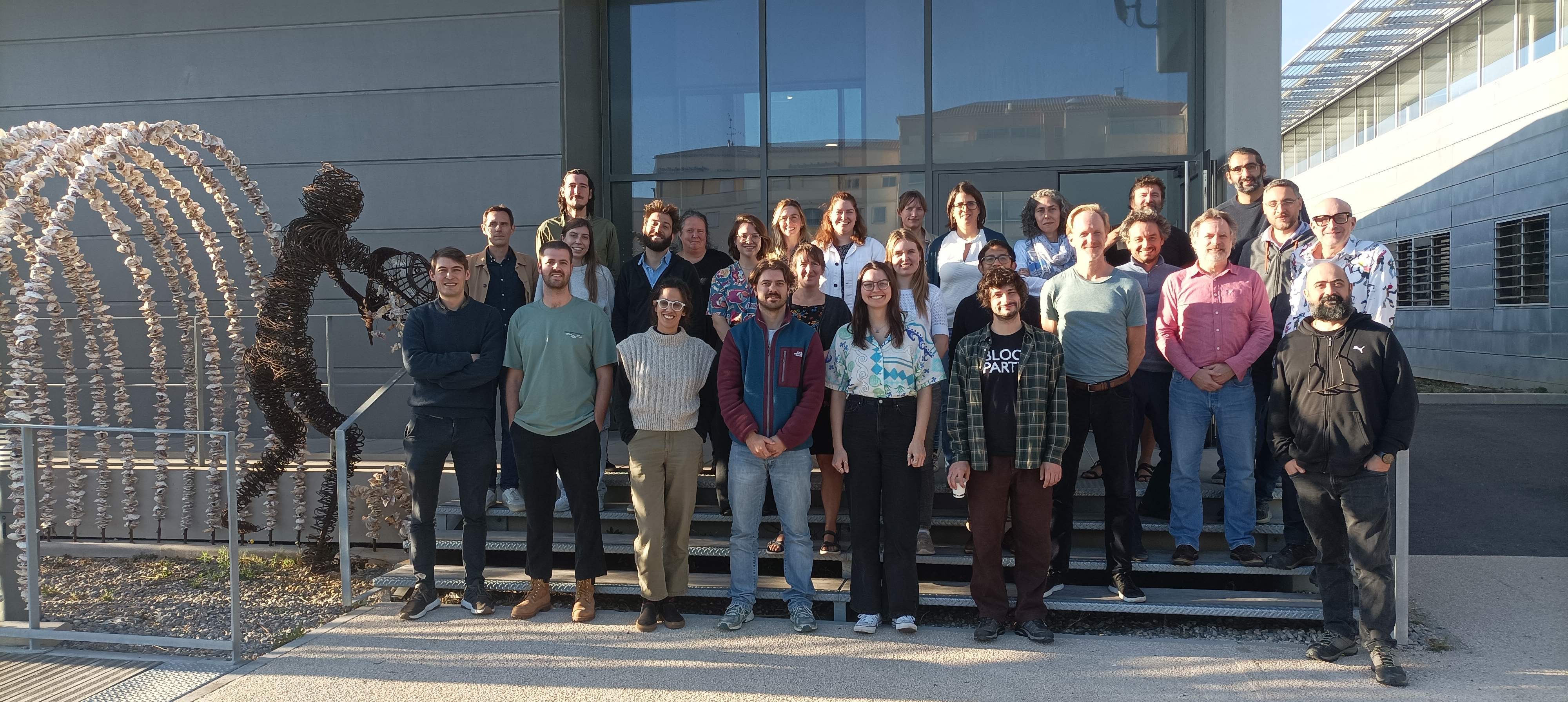 Personal participante en la reunión en la sede de la Universidad de Montpellier © Centro Oceanográfico de Illes Balears (IEO-CSIC) Personal participante en la reunión en la sede de la Universidad de Montpellier © Centro Oceanográfico de Illes Balears (IEO-CSIC)