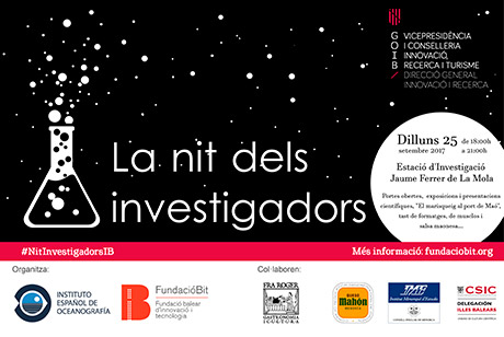 Cartel de la Noche de los Investigadores en Menorca