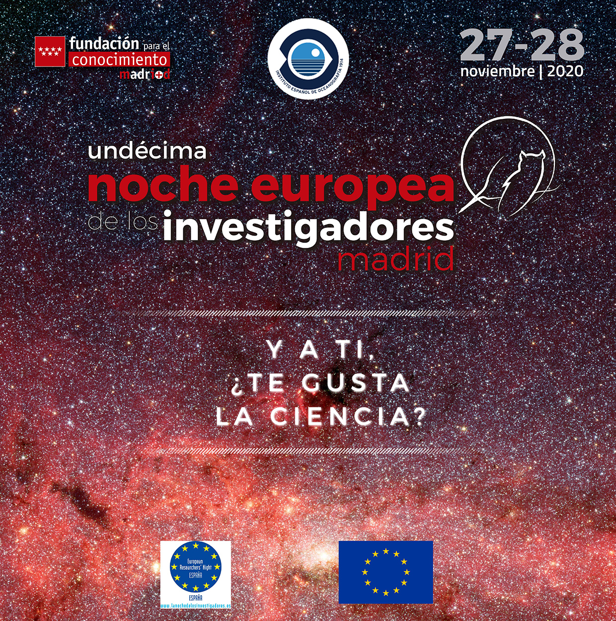 Cartel Noche Europea de los Investigadores 2020