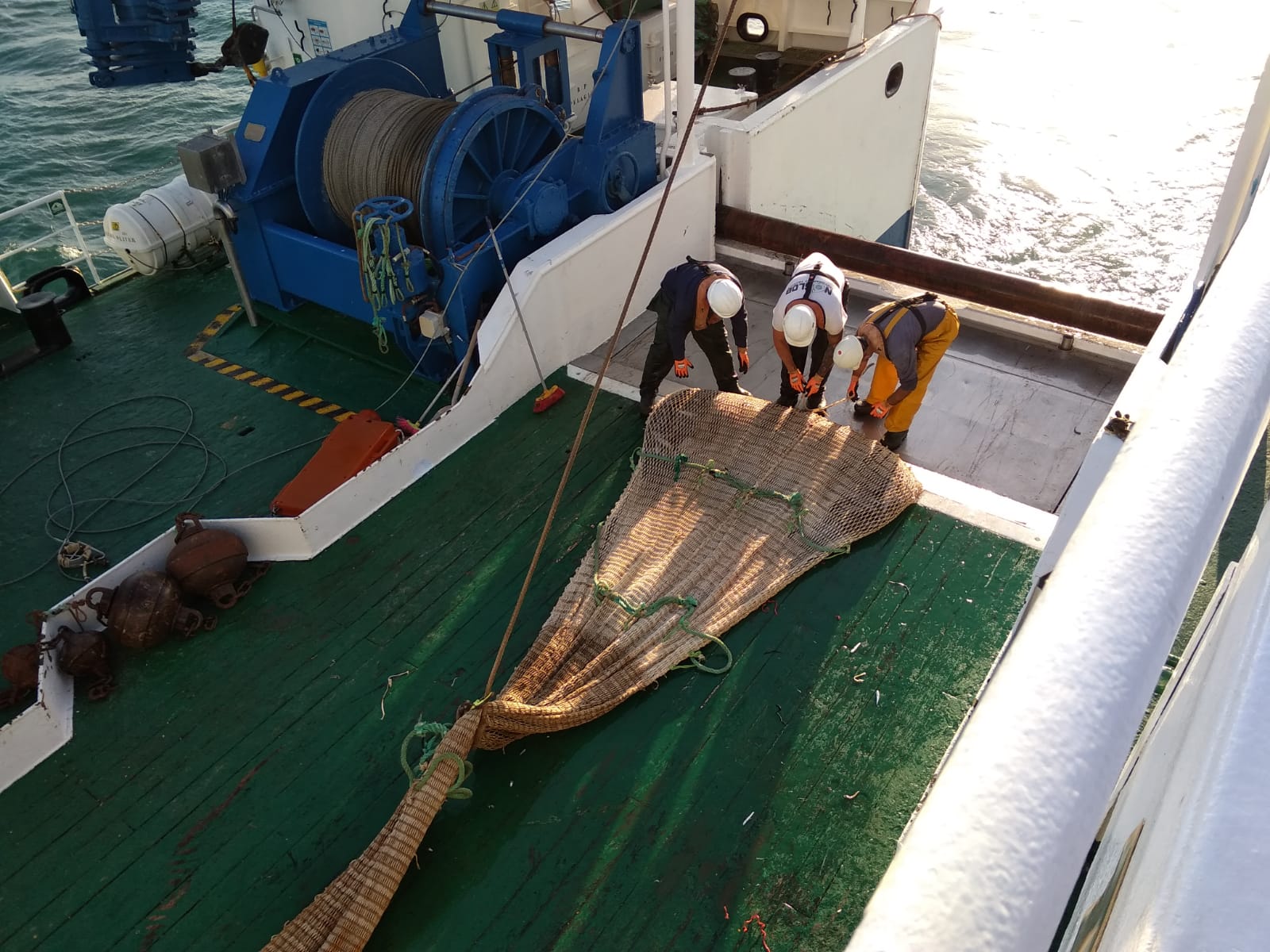 Trabajos de pesca realizados a bordo del buque Miguel Oliver